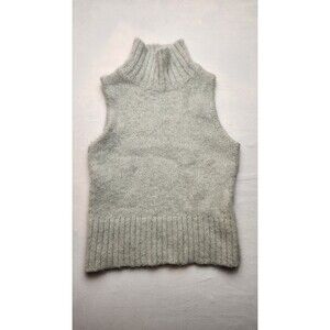 Zara wool and alpaca blend turtleneck sweater knit top gray Medium